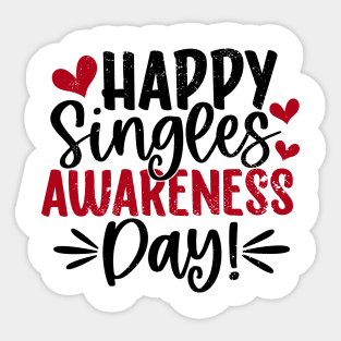 Anti Valentines Day No Cupid Happy Singles Awareness Day Sticker